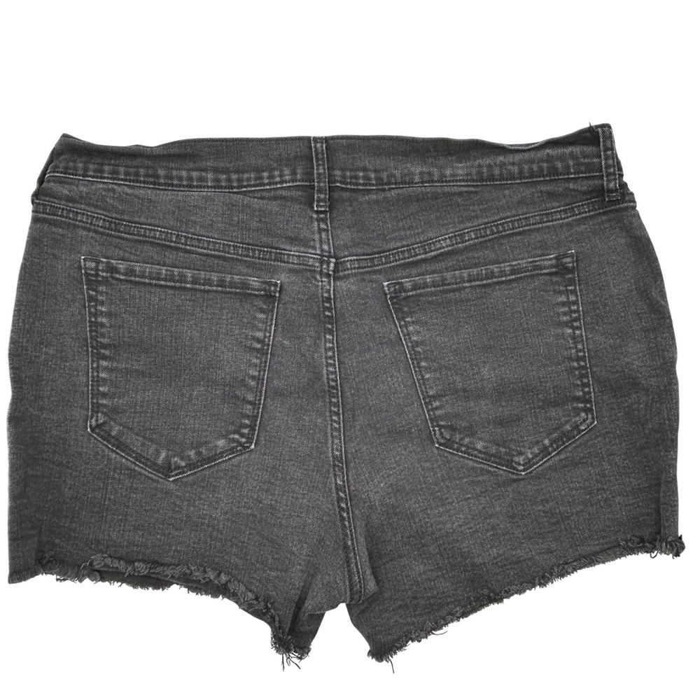 Old Navy Boyfriend Black Jean Distressed Denim Shorts Raw Hem 14 Grunge Festival - Picture 6 of 7